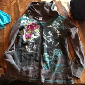 Girls long sleeve hooded tee